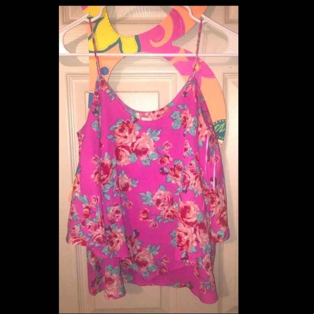 Paper Crane Pink Floral Top
